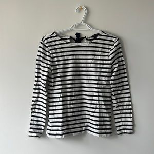 J crew striped shirt with bow back size small
